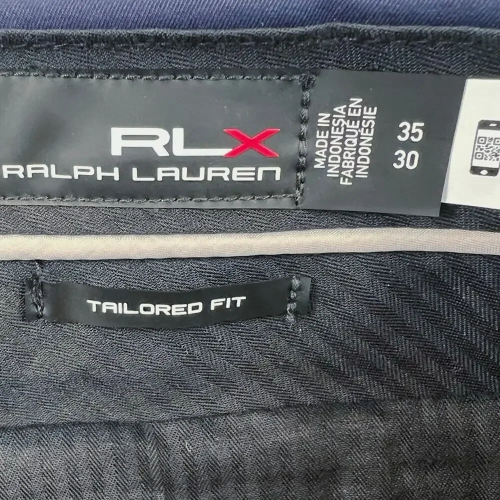 RLX Ralph Lauren Men’s Navy Tailored Fit Performance Golf Pants 35x30